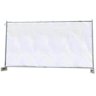 20x Bauzaunplane weiß PE 160g/m² 1,76x3,41m Sichtschutz