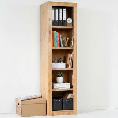Bücherregal 52x42x190 Aktenregal Wildeiche teilmassiv Standregal #2517