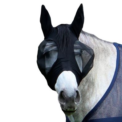 EQuest Fliegenmaske Flexi Fly Guard Mesh, schwarz - Pony/Cob