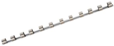 Stecknuss Schiene 3/4 Zoll, 12 Clips, verchromte Nuss Halterung