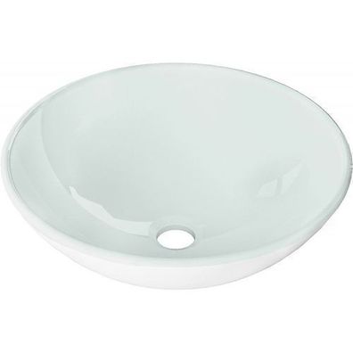 Mexen Mira Aufsatzwaschbecken aus Glas 42 x 42 cm, Weiß - 24124230