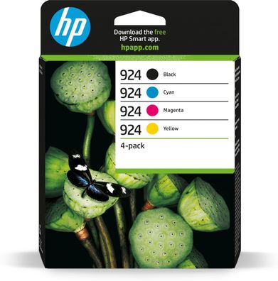 HP 924 - 4er-Pack - Schwarz, Gelb, Cyan, Magenta - original - Officejet - Tintenpatro