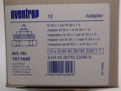 Oventrop Adapter M 30 x 1 auf M 30 x 1,5, 1011445, 10er Set