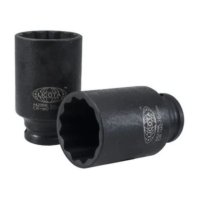 Schlagschraubernuss 8mm Cr-Mo Stahl, 1/2 Zoll, 12-Kant
