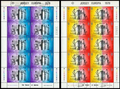 JERSEY Nr 192A 193A KB-194C 195C KB zentrisch gestempelt S00A272