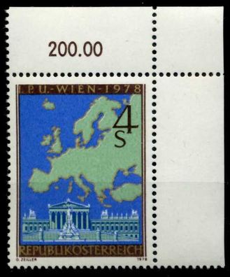 Österreich 1978 Nr 1574 postfrisch ECKE-ORE X809816