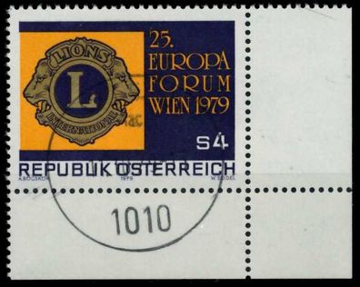 Österreich 1979 Nr 1624 zentrisch gestempelt ECKE-URE X80D97E