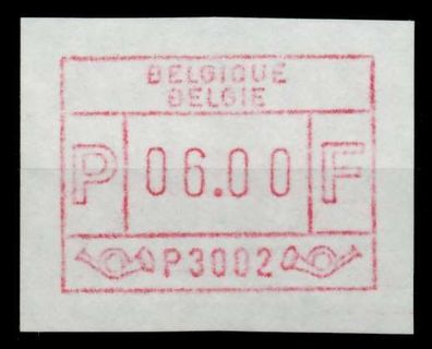 Belgien ATM Nr 1-A3002-06.00F postfrisch X945E8A