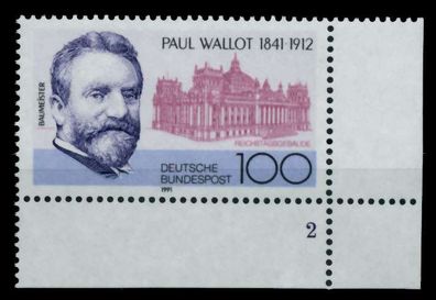 BRD 1991 Nr 1536 postfrisch Formnummer 2 X76CE16
