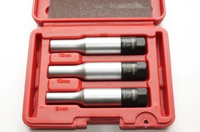 Torsionsnüsse Glühkerzennuss Satz 3/8 Zoll SW8, SW10, SW12