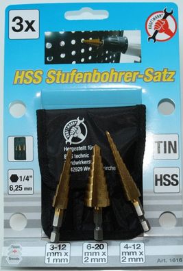 HSS Stufenbohrer Satz mit Titanbeschichtung