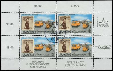 Österreich BLOCK Kleinbogen Nr 2292I zentrisch gestempelt KL X239F1A