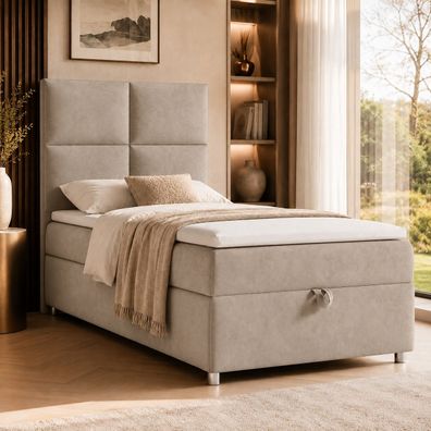 Best For Home Trinity K-2 Lux Boxspringbett mit Topper, Stauraum & Bonellfederkern