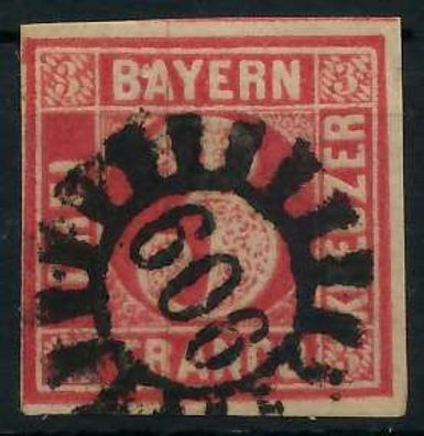 BAYERN Mühlradstempel AUF Nr 9 gMR 606 zentrisch gestempelt X6E7C2A