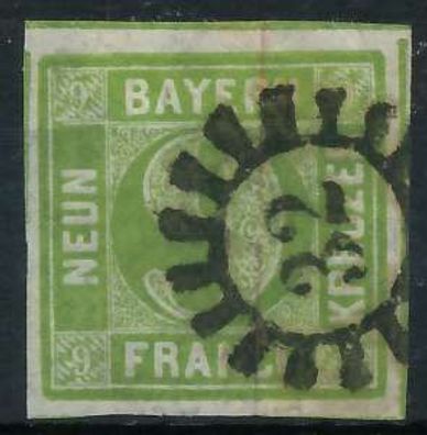 BAYERN Mühlradstempel AUF Nr 5III gMR 32 ZENTR X6FA8A2