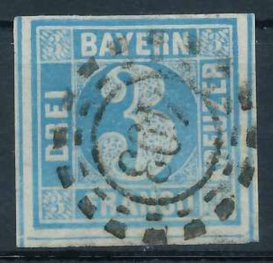 BAYERN Mühlradstempel AUF Nr 2II oMR 493 ZENTR- X7199F6