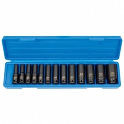 Schlagschrauber Nuss Set 1/2 Zoll 13-teilig Cr-Mo mit Tiefbettnüssen