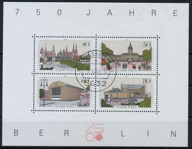BERLIN BLOCK Kleinbogen Block 8 zentrisch gestempelt X819842