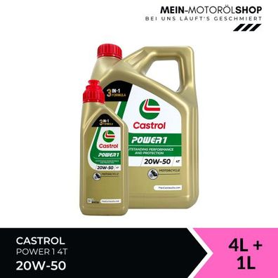 Castrol Power 1 4T 20W-50 4 + 1 Liter