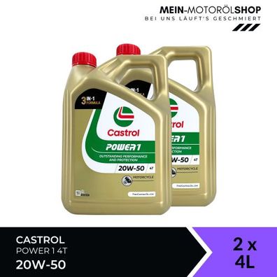 Castrol Power 1 4T 20W-50 2x4 Liter
