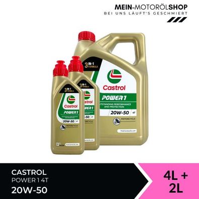 Castrol Power 1 4T 20W-50 4 + 2 Liter