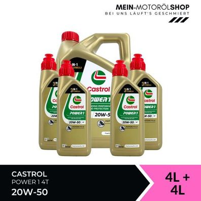 Castrol Power 1 4T 20W-50 4 + 4 Liter