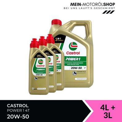 Castrol Power 1 4T 20W-50 4 + 3 Liter