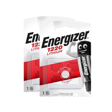 2x Energizer Knopfzelle Lithium CR 1220 DL CR1220 3V Batterien 1er Blister