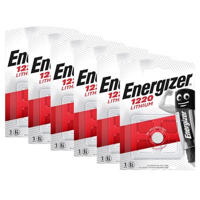 6x Energizer Knopfzelle Lithium CR 1220 DL CR1220 3V Batterien 1er Blister