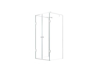 GZH 80x80x80x195 cm Ares U-Duschkabine Weiß