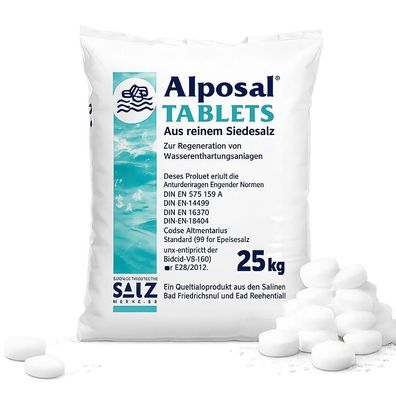 Alposal Tablets Regeneriersalz 25 kg Sack für Wasserenthärtungsanlagen
