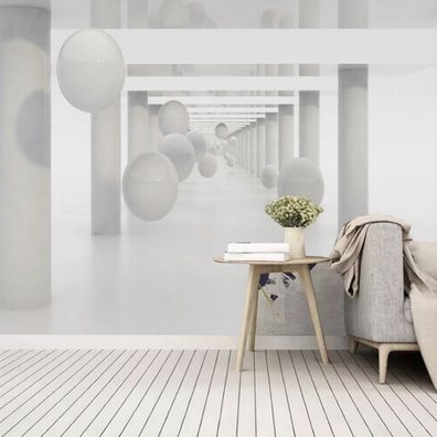 Abstraktes Kugel Design 3D Fototapete Wandbild Wohnzimmer Deko 10916