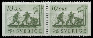 Schweden 1956 Nr 418Dl Dr postfrisch WAAGR PAAR SDB0CE2