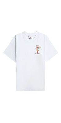 Casablanca T Shirt mit Rückenprint Herren weiß