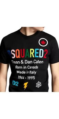 Dsquared2 Rainbow T Shirt Herren schwarz
