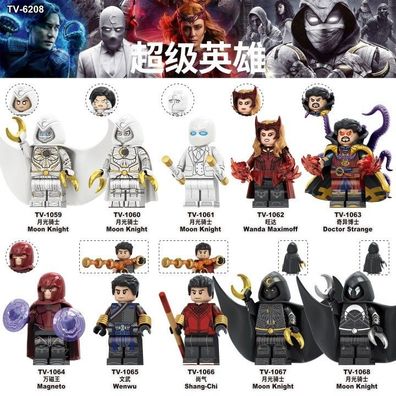 Moon Knight Dr Strange Bausteine Spielzeug Kind Marvel Figuren Set 10x