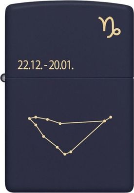 Zippo Feuerzeug Navy Blau matt Capricorn