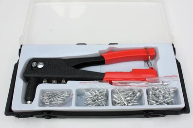 Robuste Popnietenzange mit 60 Popnieten für präzise Verbindungen