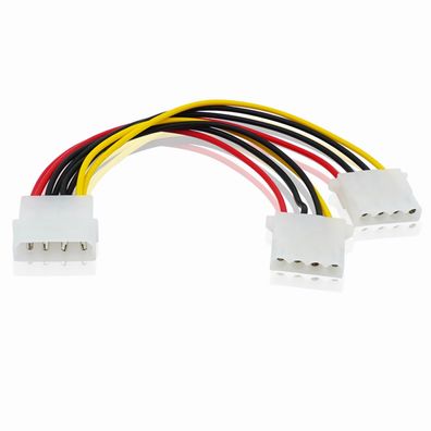 K15 SATA Kabel IDE Stromkabel 2x 4pin Molex Buchse an 1x 4pin Molex Stecker PC