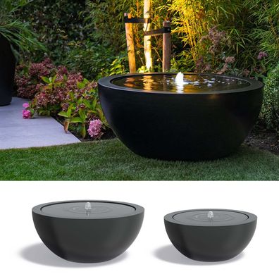 ADEZZ Wassertisch Gartenbrunnen Aluminium - ideal für moderne Gärten - dekorativ
