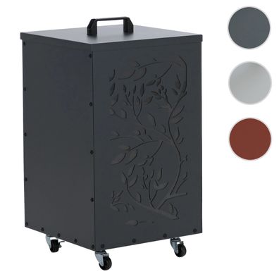 Pelletbehälter HWC-Q30 Ranken, Pelletbox Aufbewahrungsbox, Rollen Füße 64x36x36cm