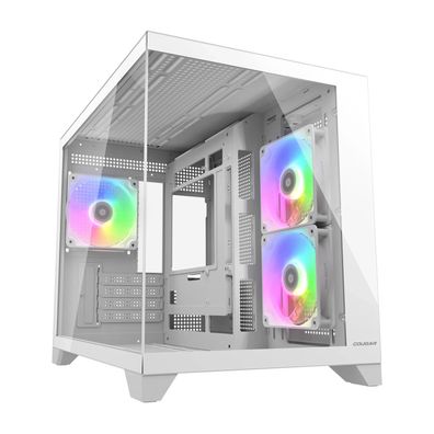 COUGAR Gehäuse Mini-Tower FV150, ARGB, Weiß (CGR-2QA6W-RGB)