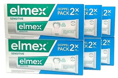 12 x75 ml Elmex Sensitive mit NartiumfluorZahnpasta Doppelpack 12 Tuben (900 ml)