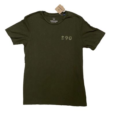 Jack & Jones Jungen T-Shirt Gr. 164 Olivgrün Kurzarm Shirt Kinder Zustand Sehr Gut