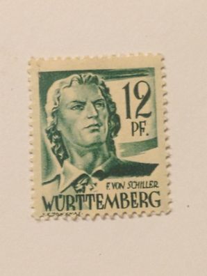 F. von Schiller 12 Pf. Württemberg, 1948