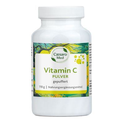117,27 € / kg | Caesaro Med Vitamin C Ascorbin Pulver, gepuffert 110g