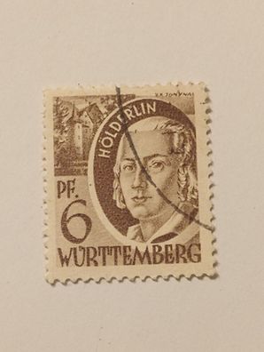 Hölderlin 6 Pf. Württemberg, 1948