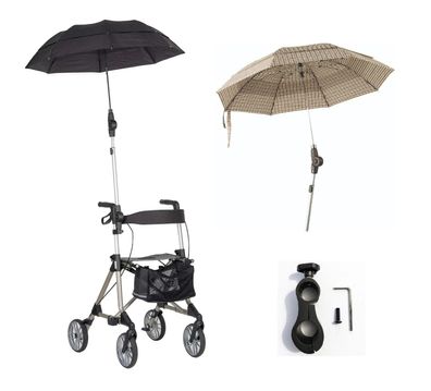 RUSSKA Rollatorschirm mit Halterung Schirm für Rollator Elan D-25mm Dietz TAIMA