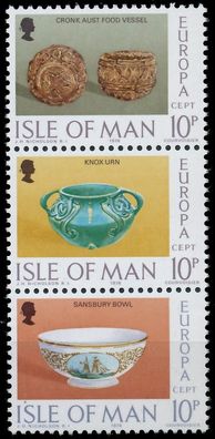ISLE OF MAN 1976 Nr 85 + 87 86 postfrisch 3ER STR XAD0556