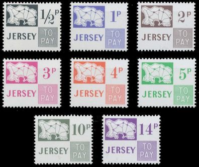 JERSEY Portomarken Nr 7-14 postfrisch XAD05CA